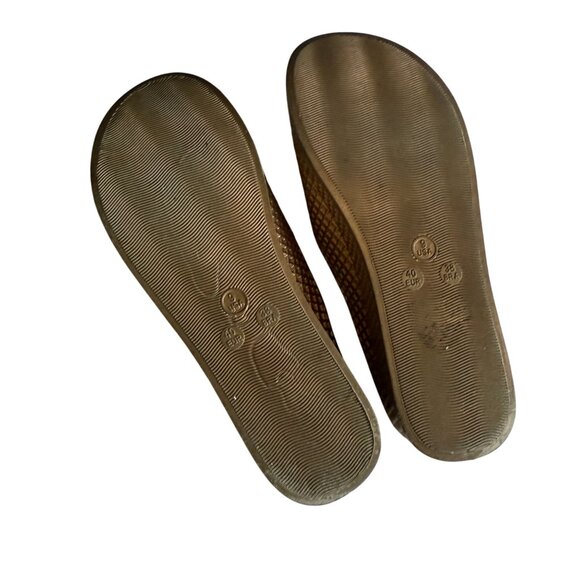 Jeffrey Campbell Havana Last Platform Slip on Sandals Shoes Womens Size 9 Gold - Picture 7 of 7